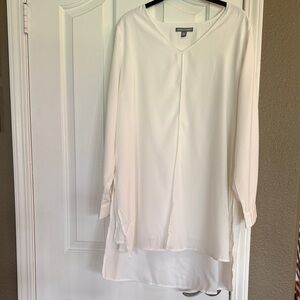 Jessica London White V-Neck Tunic